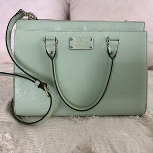 Kate Spade Mint Mojito Leather Wellesley Satchel